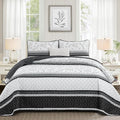 Quilt Set Queen Size, 3 Piece Soft Lightweight Microfiber Quilt Bedding Set by HOME