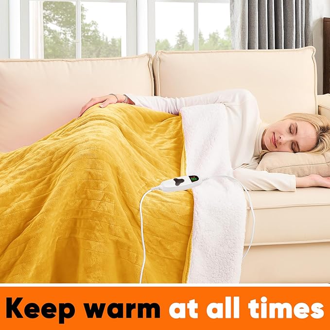 greenoak Heated Blanket Electric Throw 50"X60", Heating Blankets - Image 2