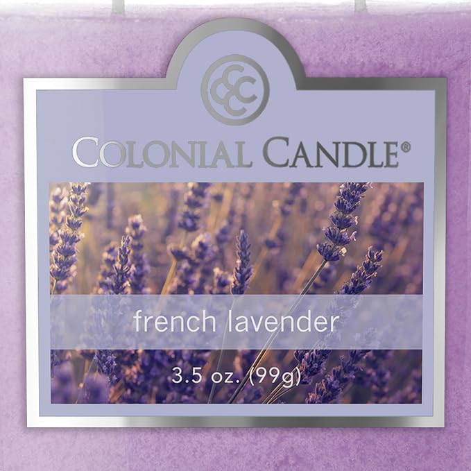 Colonial Candle French Lavender Scented Jar Candle, 2 Wick, 3.5 oz, Mottled Wax - Image 6