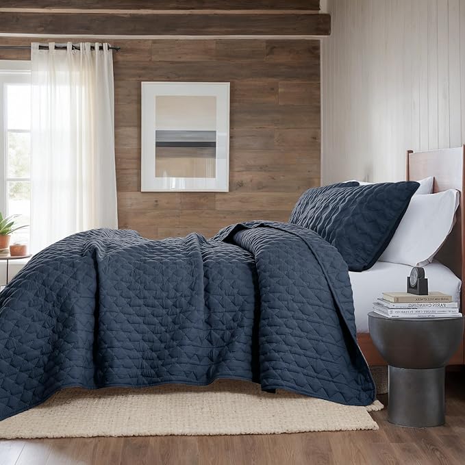 WDCOZY Navy Blue Quilt Queen Size Bedding Sets - Image 5