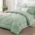CozyLux King Size Comforter Set Sage Green by CozyLux