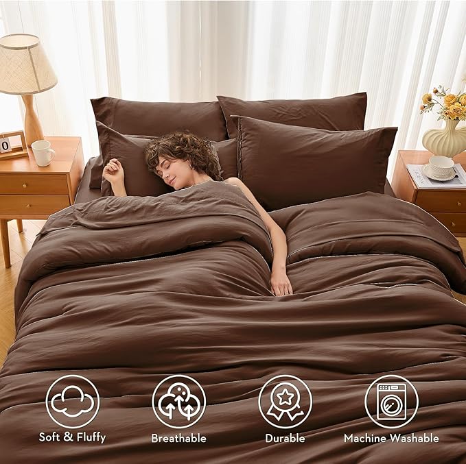 MUXHOMO 5 Pieces Twin Comforter Set, Soft Bed in a Bag Twin Size, All Season - Image 3