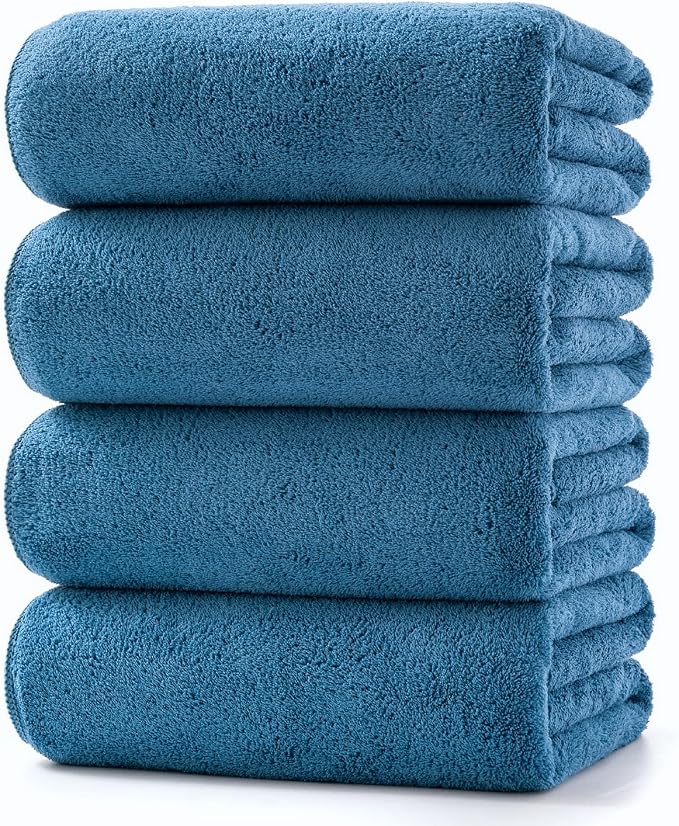 Lumimi Towels 4 Piece Soft Microfiber Bath Towel Set Salon Gym Yoga Travel by Lumimi