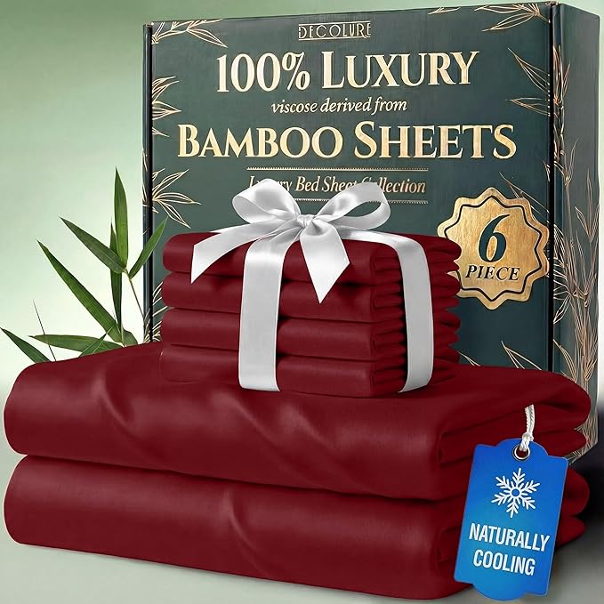 DECOLURE 100% Viscose Derived from Bamboo Sheets Full Size by DECOLURE