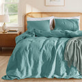 LBRO2M 100% France Linen Duvet Cover Set King Size 3 Pcs Natural Flax Comforter by LBRO2MBedding