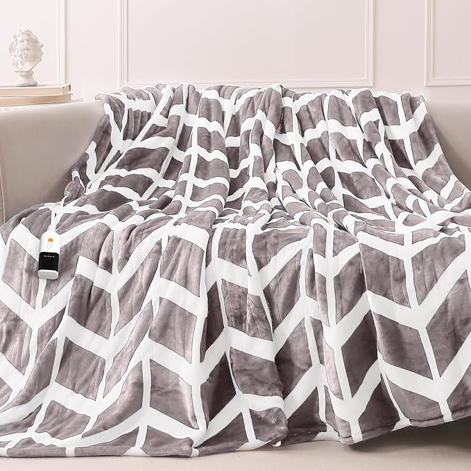 VENTIMI Electric Blanket Heated Throw, Fast Heating Blankets by VENTIMI