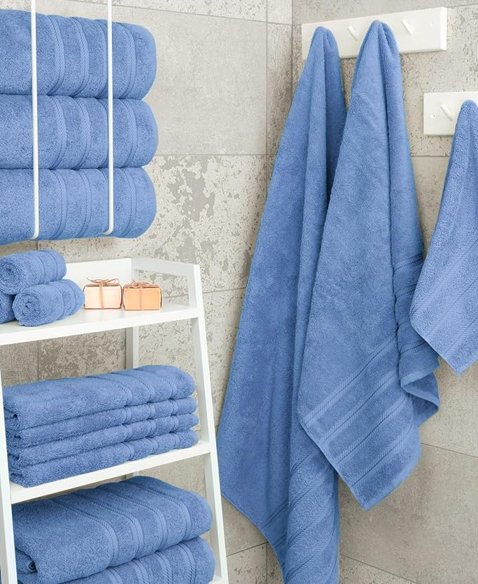 American Soft Linen Luxury 4 Piece Bath Towel Set, 600 GSM 100% Cotton Turkish - Image 2