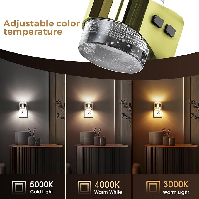 L LOHAS LED 3CCT Night Lights Plug into Wall, 3000K/4000k/5000K Adjustable - Image 3