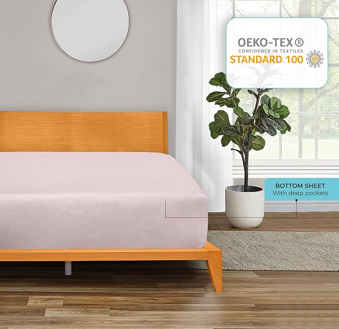 ROYALE LINENS 300 Thread Count 100% Long Staple Combed Cotton Fitted Sheet Full - Image 7