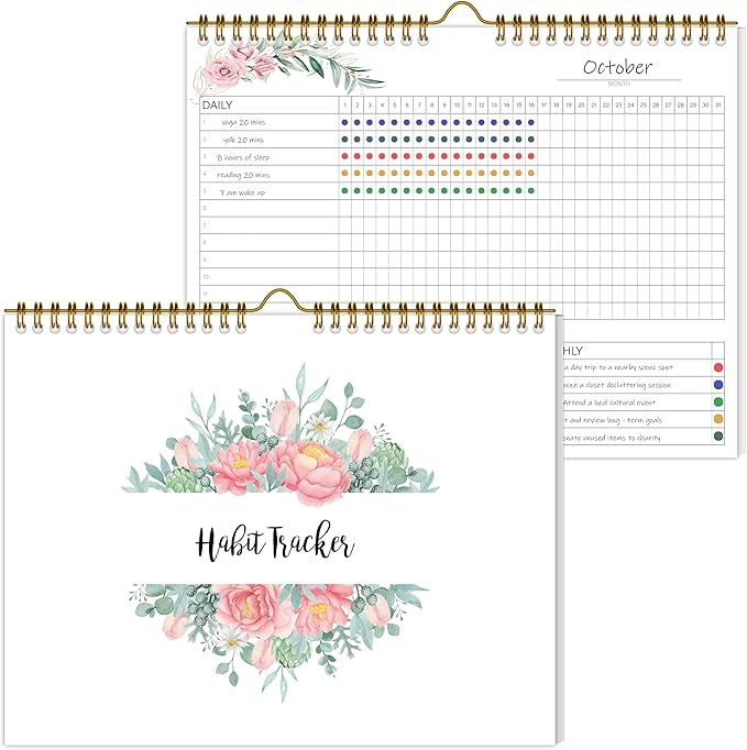 Habit Tracker Calendar, 12 Monthly Habit Tracker Journal by KAICNPAPER