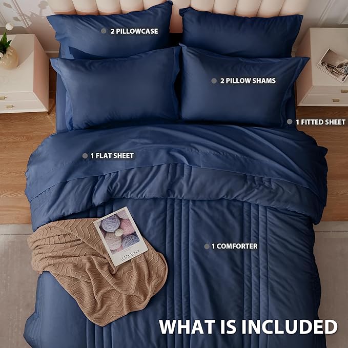 Twin XL Comforter Set Navy - Image 3
