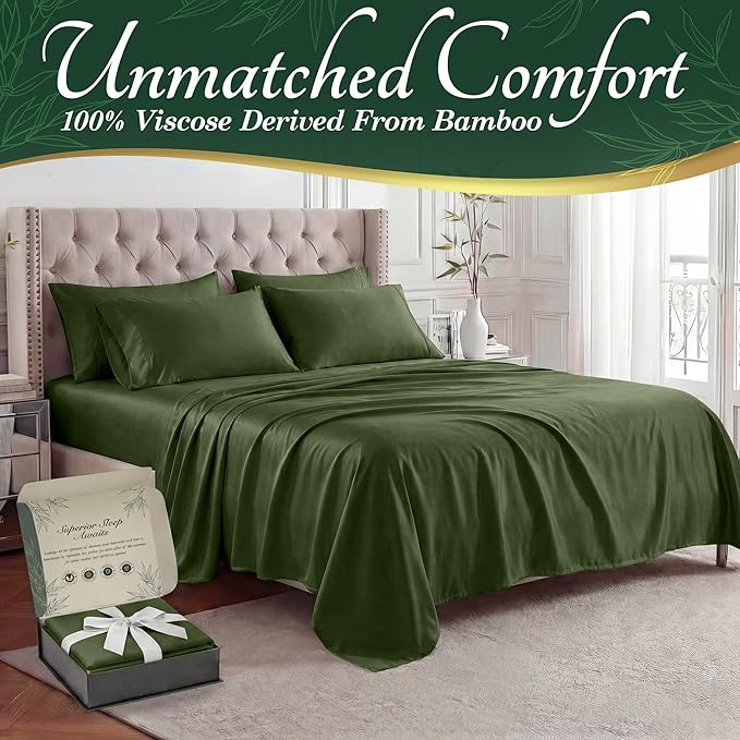 DECOLURE 100% Viscose Derived from Bamboo Sheets Full Size - Image 2