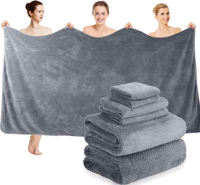Peryiter Oversized Bath Towels Set of 6 by Peryiter