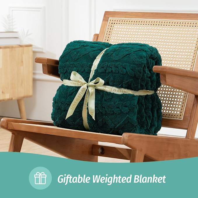 Wemore Weighted Blanket for Adults Twin Size 20 lbs, Dual Sided Soft Fuzzy - Image 6