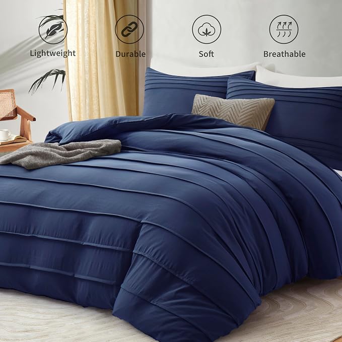 Oli Anderson Navy Blue Duvet Cover Queen Size - Image 2
