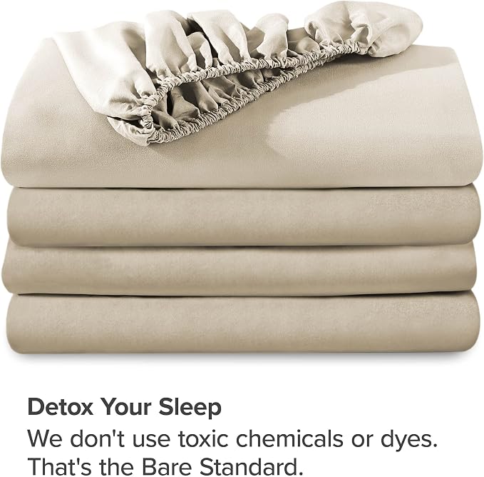 Bare Home 2-Pack Fitted Bottom Sheets Split King - Image 7