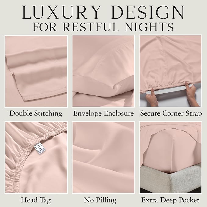 Karissa Mae Cooling Bamboo Viscose Queen Size Pillowcase Set | 100% FSC - Image 3