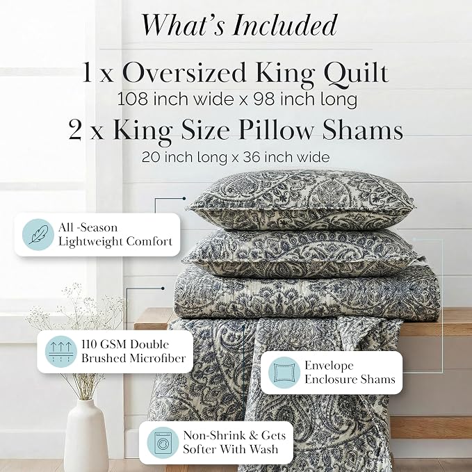 Southshore Fine Living, Inc. Ashanti Collection Oversized King Quilt Bedding Set - Image 2