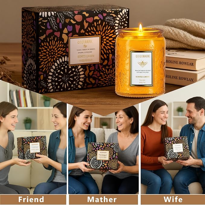 Mother’s Day Candles Gift Set for Mom, Natural Soy Wax Scented Jar Candles - Image 6