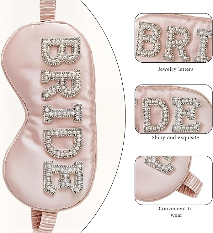 Bride Sleep Mask, Bride Eye Mask, Mrs Satin Bridal Eye Maskes Soft Sleep Maskes - Image 5