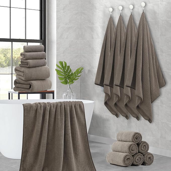 18 Piece Family Bath Towel Set Include 6 Bath Towels, 6 Hand Towels and 6 - Image 8
