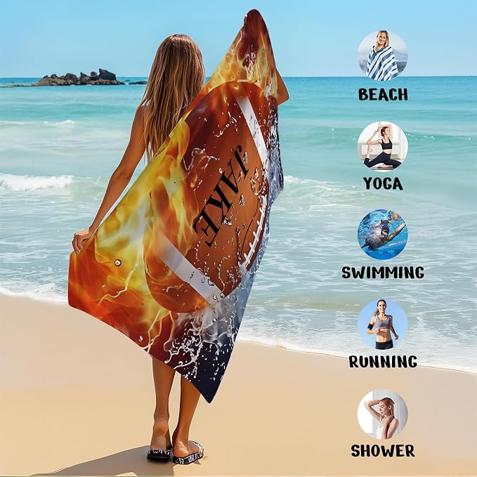 Personalized Beach Towel With Name, Custom Beach Towel with Text, Customized - Image 6