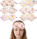 Cuffbow 6 Pack Plush Sleep Mask Set, Cute Plush Eye Masks by Cuffbow