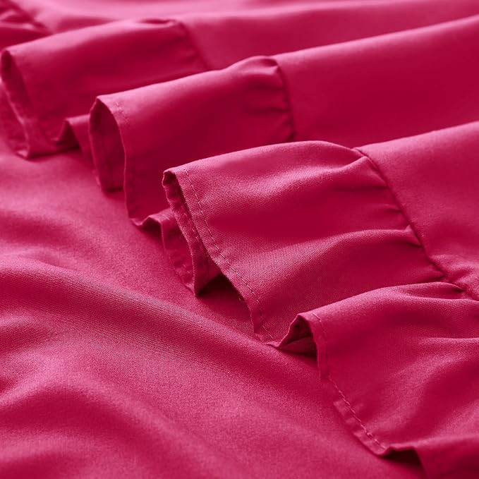 KKJIAF Ruffle Pillow Cases King Size Set of 2, Ruffled Pillow Covers - Image 6