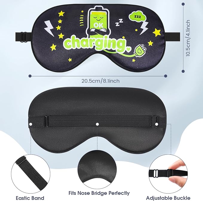 2 Pcs Boys Sleep Eye Mask, Guys Blackout Sleeping Silk Mask - Image 3