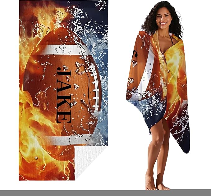 Personalized Beach Towel With Name, Custom Beach Towel with Text, Customized - Image 3