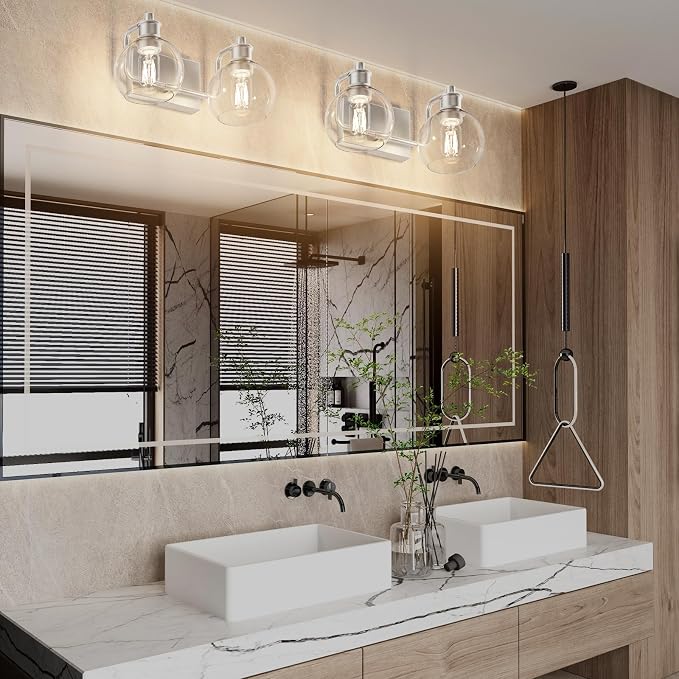 Tipace 2 Light Wall Scone Vintage Vanity Light Fixtures Brushed Nickel Wall - Image 8