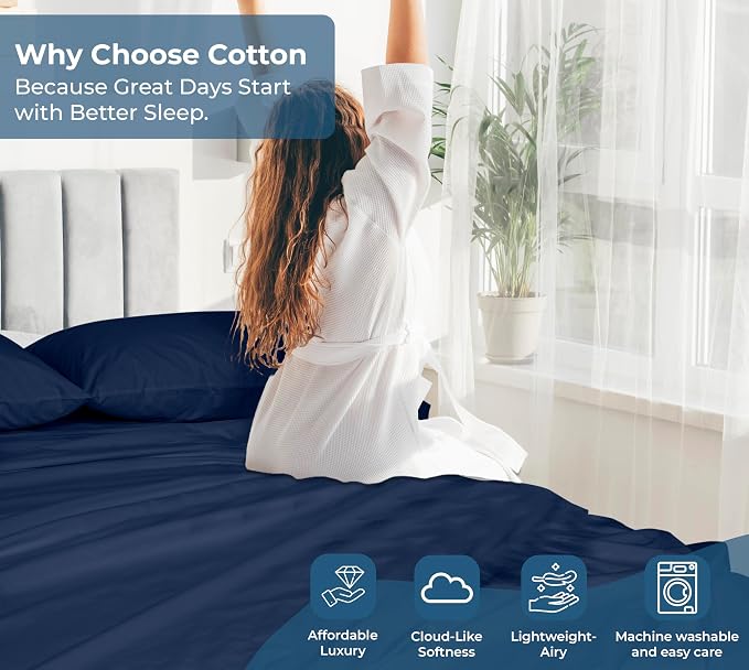 Royale Linens 100% Organic Cotton King Flat Sheet Only - Image 7