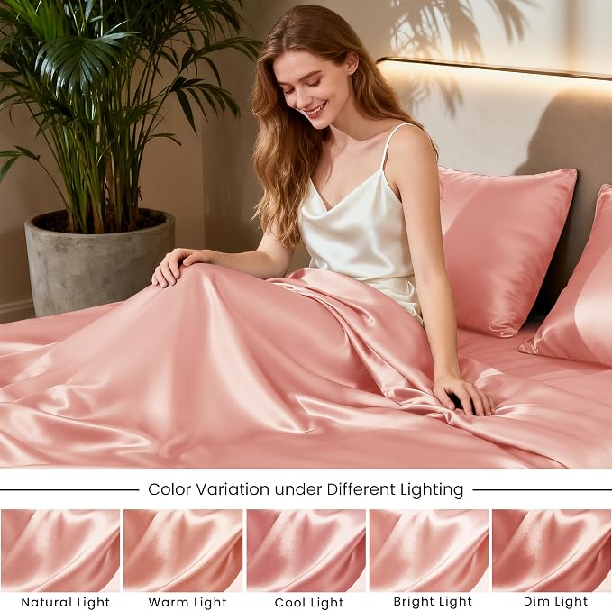 Love's cabin Full Size Satin Sheet Sets - Image 7