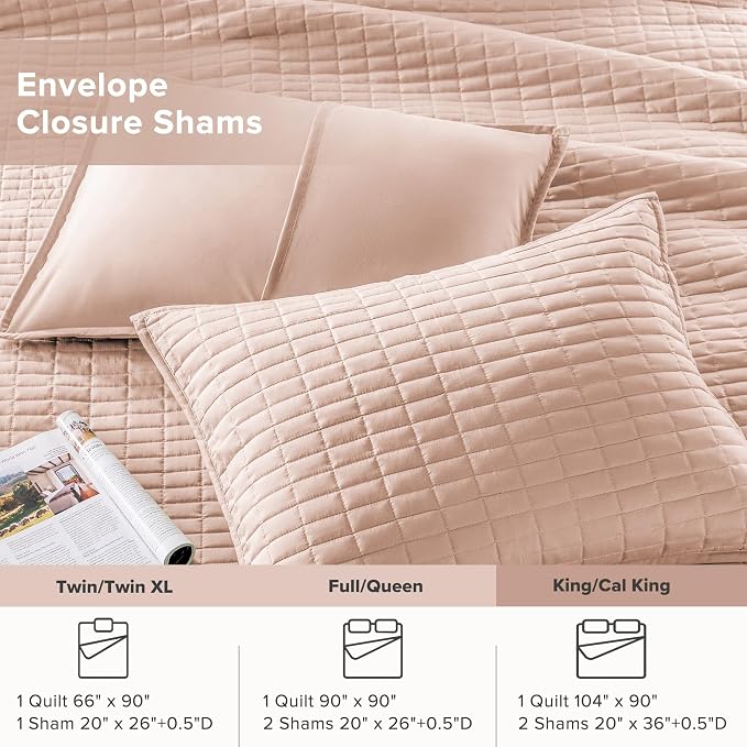 Comfort Spaces Kienna Quilt Set- Double Sided Stitching Design Summer Blanket - Image 5