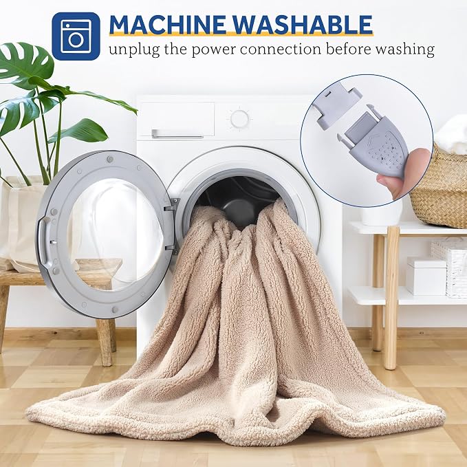 Sealy Electric Blanket Heated Throw 50"x60" Soft Double Sherpa Super Cozy - Image 6