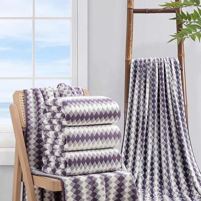 4 Piece Extra Large Bath Towel Set Oversized Bath Sheet 35"x70" Bathroom Towel - Image 5