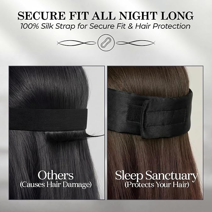 SLEEP SANCTUARY 100% Pure Mulberry Silk Sleep Mask - Image 5