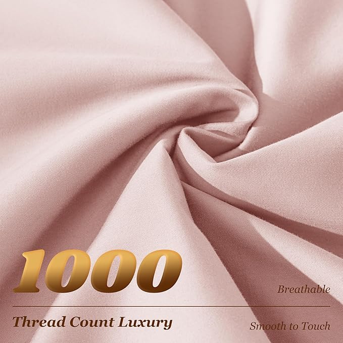 LBRO2M 1000 Thread Count 100% Egyptian Cotton Sheets Set California King Size - Image 3
