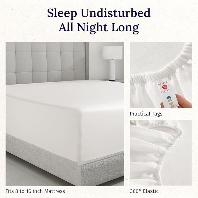 Luxuriously Soft 100% Cotton Fitted Sheet Full Only - Image 6