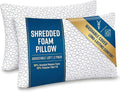 Meoflaw Adjustable Memory Foam Pillows: 2 Pack Queen Size Shredded Foam Bed by Meoflaw