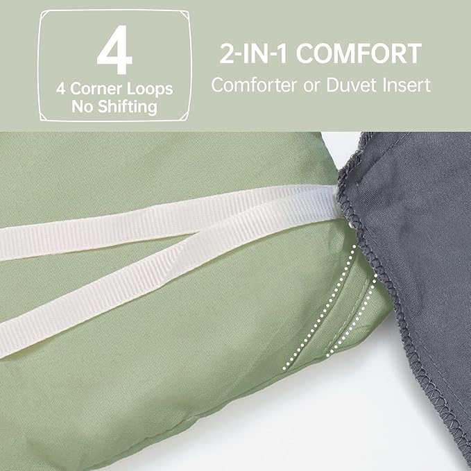MUXHOMO Green Twin/Twin XL Comforter Set, All Season Ultra Soft Down - Image 6