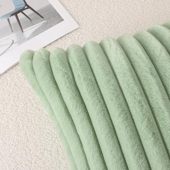 Pallene Faux Fur Plush Throw Pillow Covers 26x26 Set of 2, Luxury Soft Fluffy - Image 8