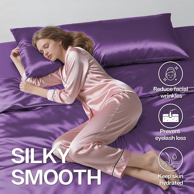MR&HM Satin Body Pillow Cover, Soft and Breathable Body Pillow Case - Image 4