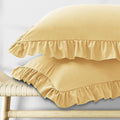 KKJIAF Ruffle Pillow Cases Queen Size Set of 2, Ruffled Pillow Covers by KKJIAF