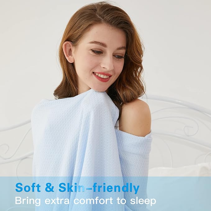 AmyHomie Cooling Blanket King Size, 100% Rayon Derived from Bamboo, Cool Summer - Image 3