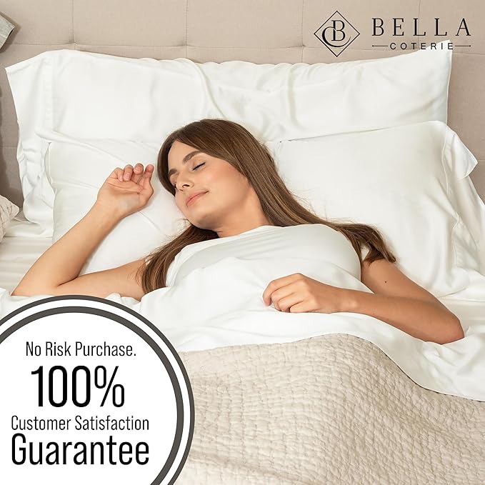 Bella Coterie | Luxury Bamboo Viscose Queen Size Pillowcase Set | 100% - Image 5