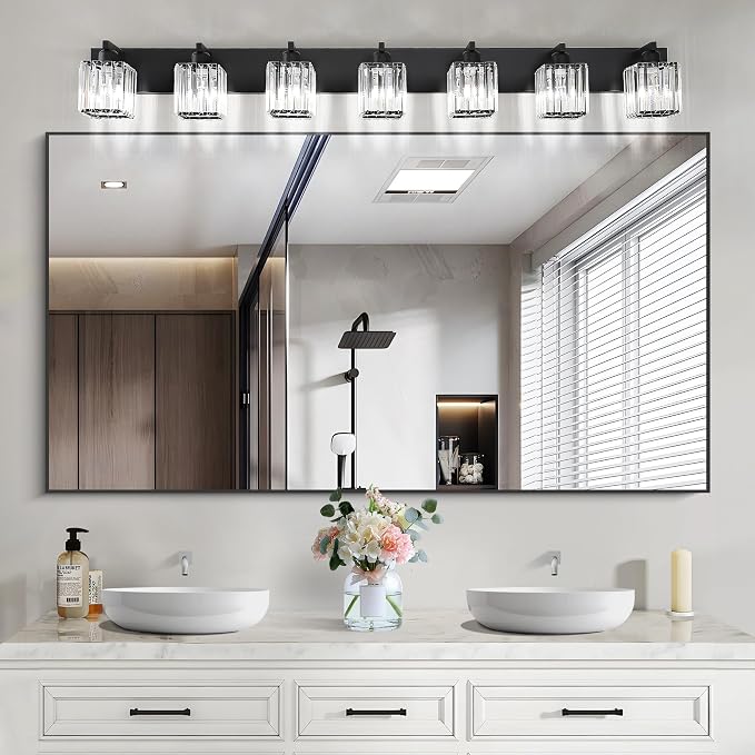 Aipsun Black Vanity Light Crystal Bathroom Lighting Fixtures Modern Bathroom - Image 9