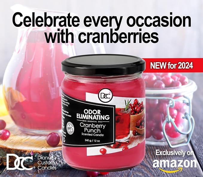 Cranberry Punch Odor Eliminating Highly Fragranced Candle - Image 5