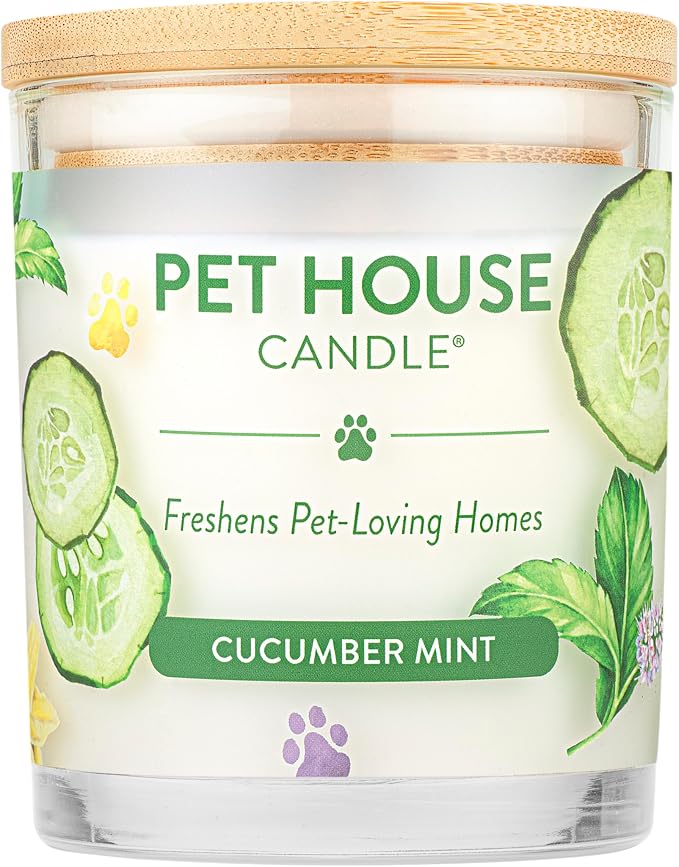 Pet House Cucumber Candles, Long Lasting Scented Candles by OneFurAll