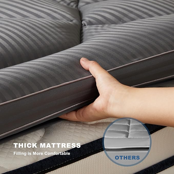 BEDLORE King Mattress Topper, Thick Pillow Top Pad - Image 7